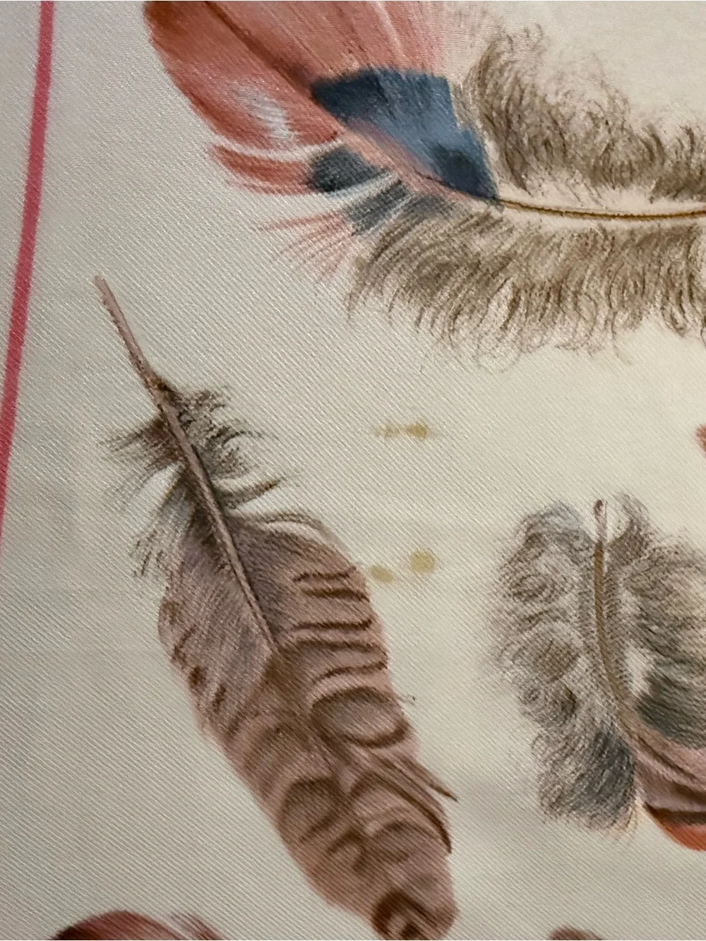 Hermès Scarf. ‘Plumes’, by Henri de Linares. 100% Silk. Made in France.